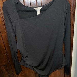Asymmetric Neckline Bodysuit